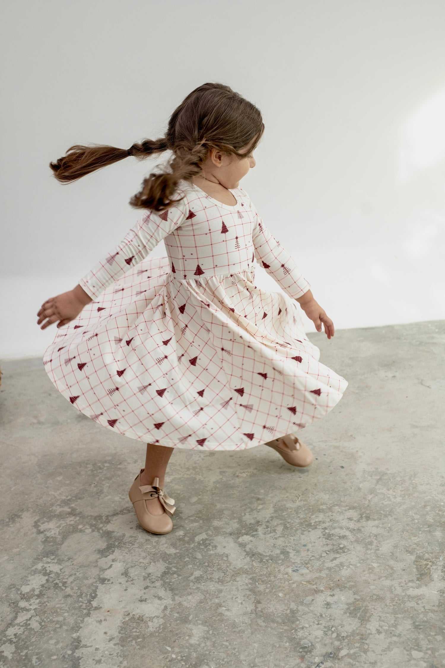 VESTIDO BALLET JARDIN ARBOLES NAVIDAD