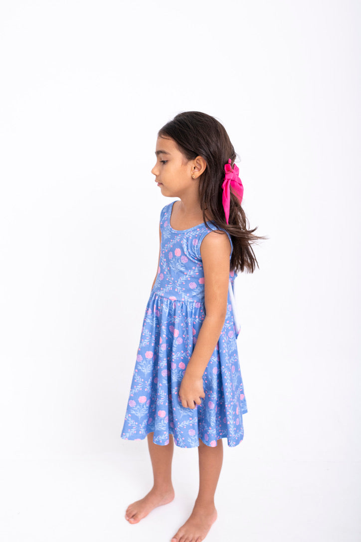 VESTIDO SUNSET DRESS FLORAL BLUE