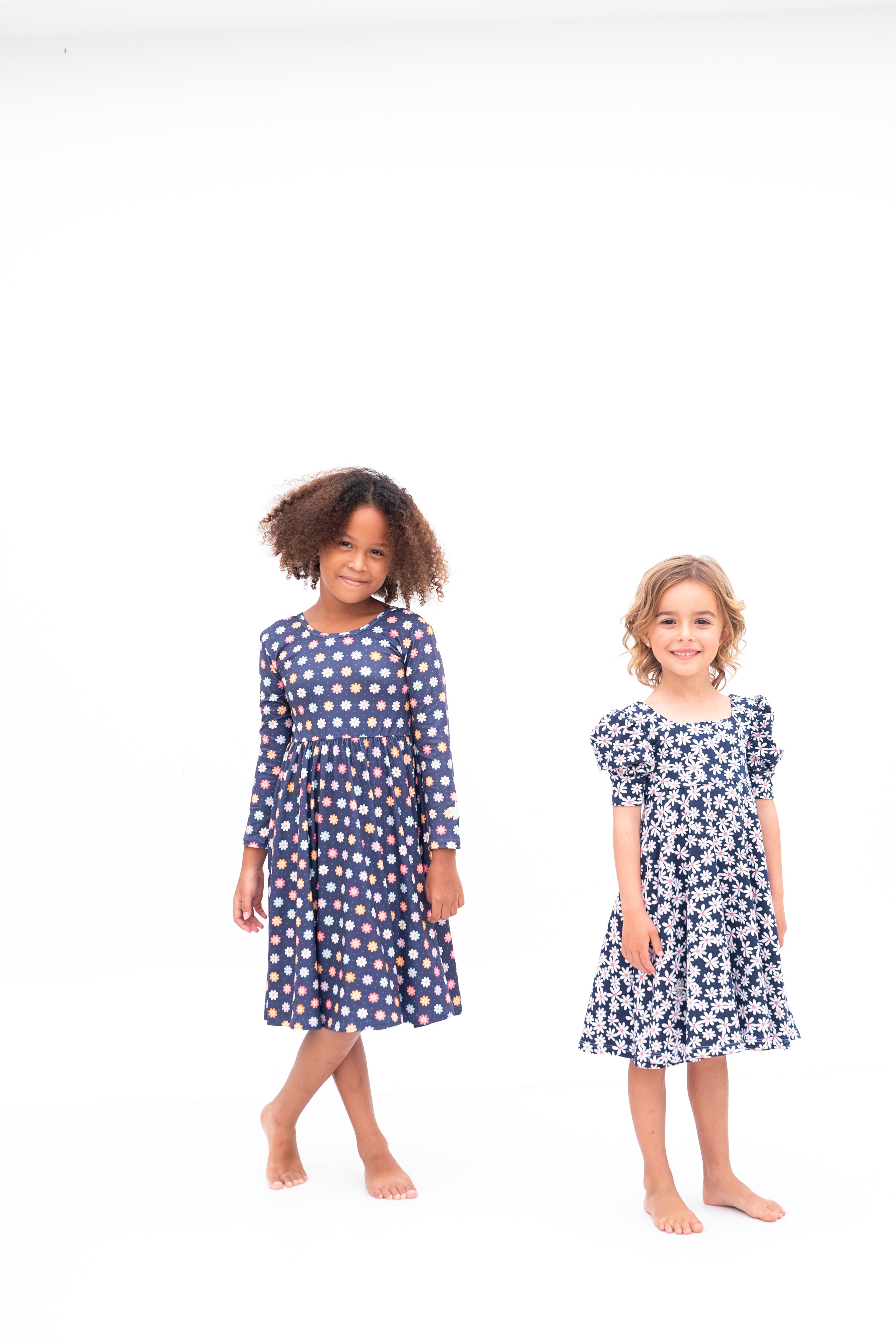 VESTIDO BALLET ECO AZUL FLORAL MULTICOLOR