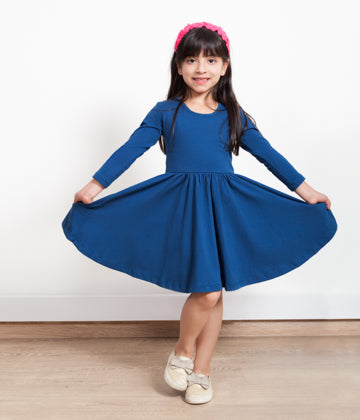 VESTIDO BALLET AZUL PETROLEO