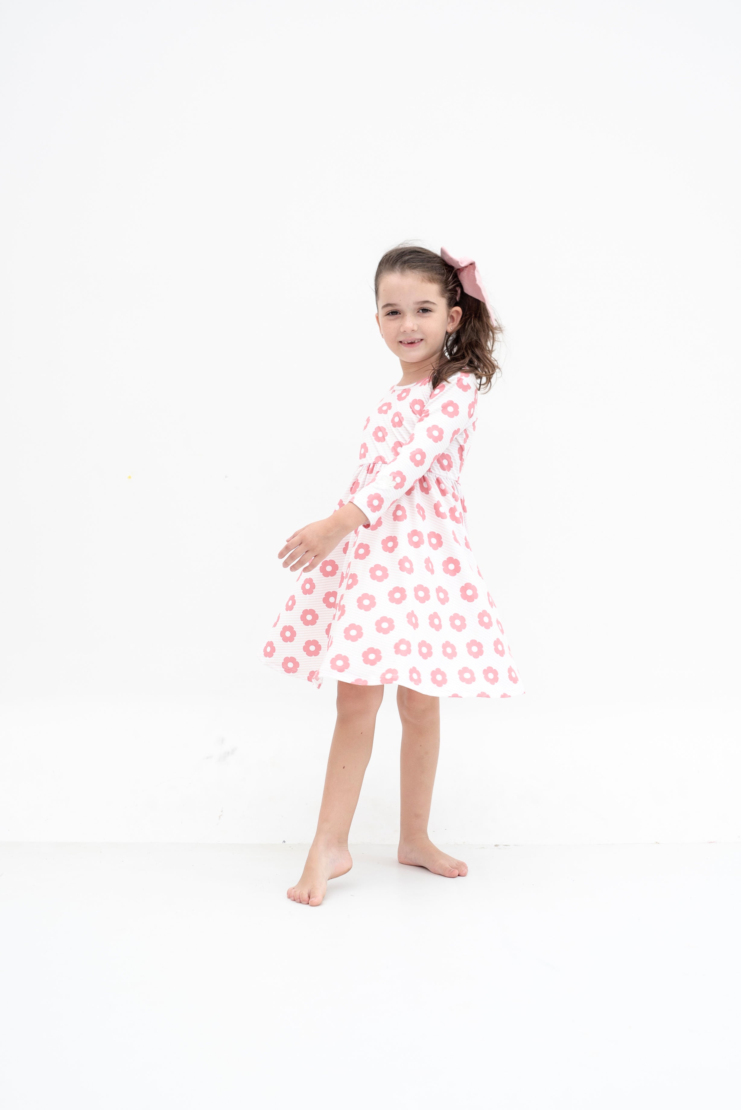 VESTIDO BALLET ECO FLORES ROSA POP