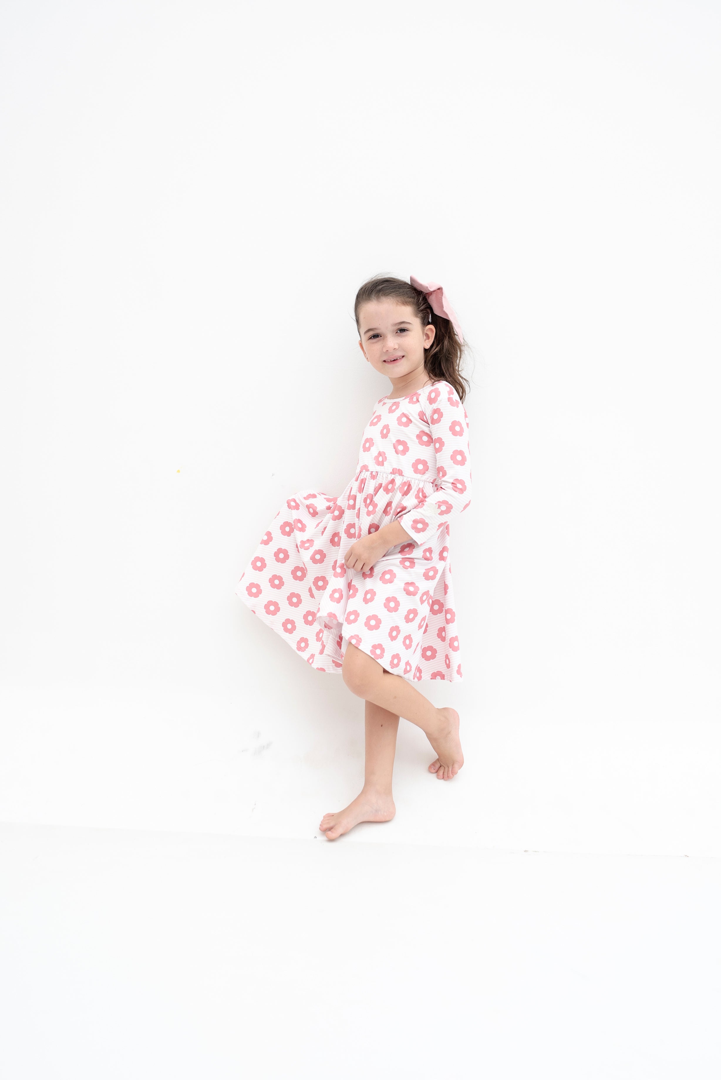 VESTIDO BALLET ECO FLORES ROSA POP
