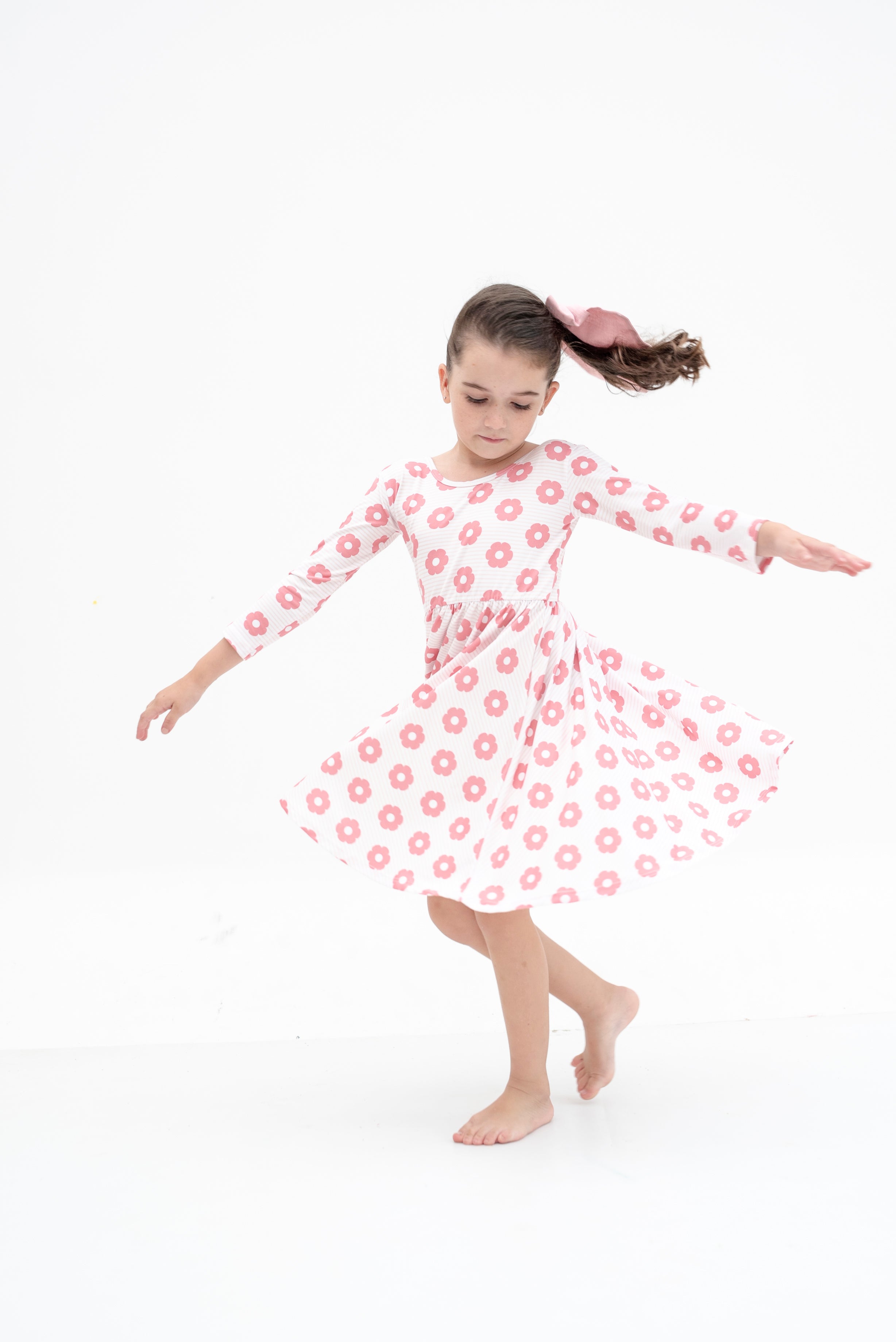 VESTIDO BALLET ECO FLORES ROSA POP