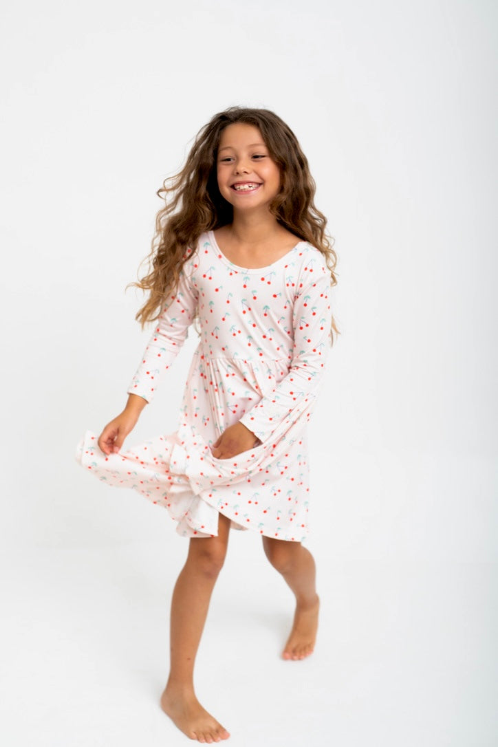 VESTIDO BALLET ECO PINK CHERRIES