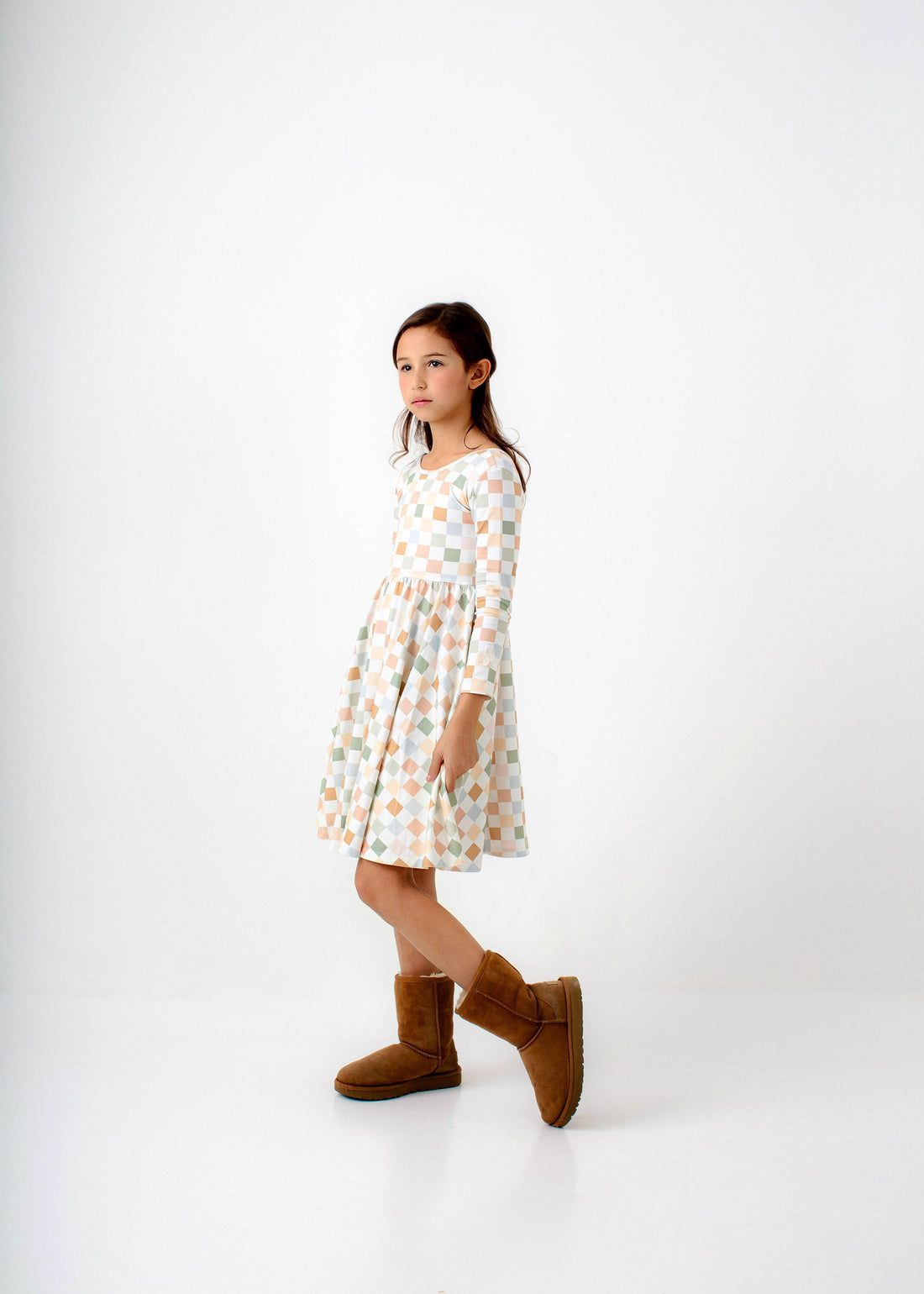 VESTIDO BALLET CUADROS OTOÑO