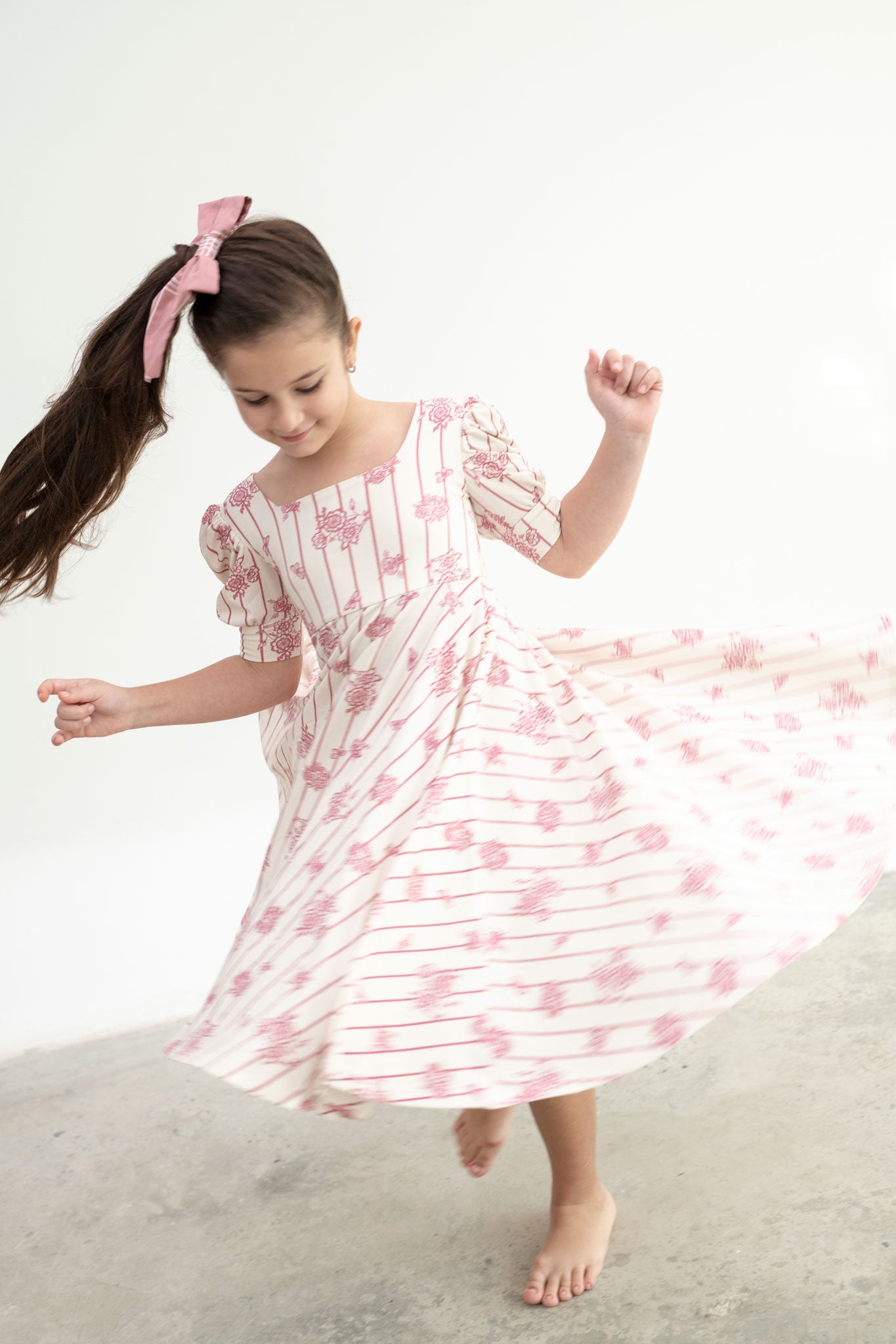 VESTIDO MAGNOLIA JARDIN FLORAL ROSA