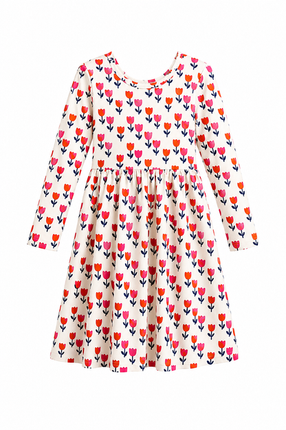 VESTIDO BALLET TULIPS MANGA LARGA