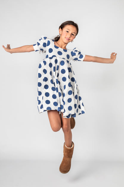 VESTIDO MAGNOLIA POLKA DOTS AZUL