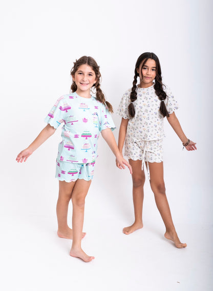 SET CAMISETA &amp; SHORTS CAKE PARTY