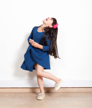 VESTIDO BALLET AZUL PETROLEO