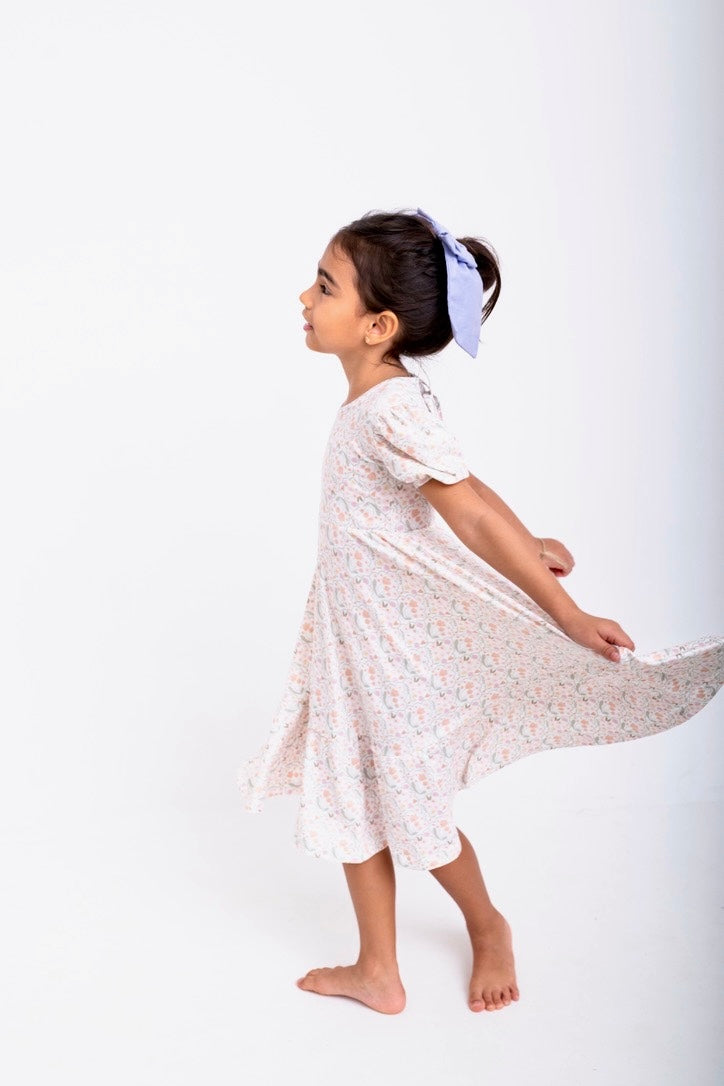 VESTIDO JOSEFINA CREMA FLORAL