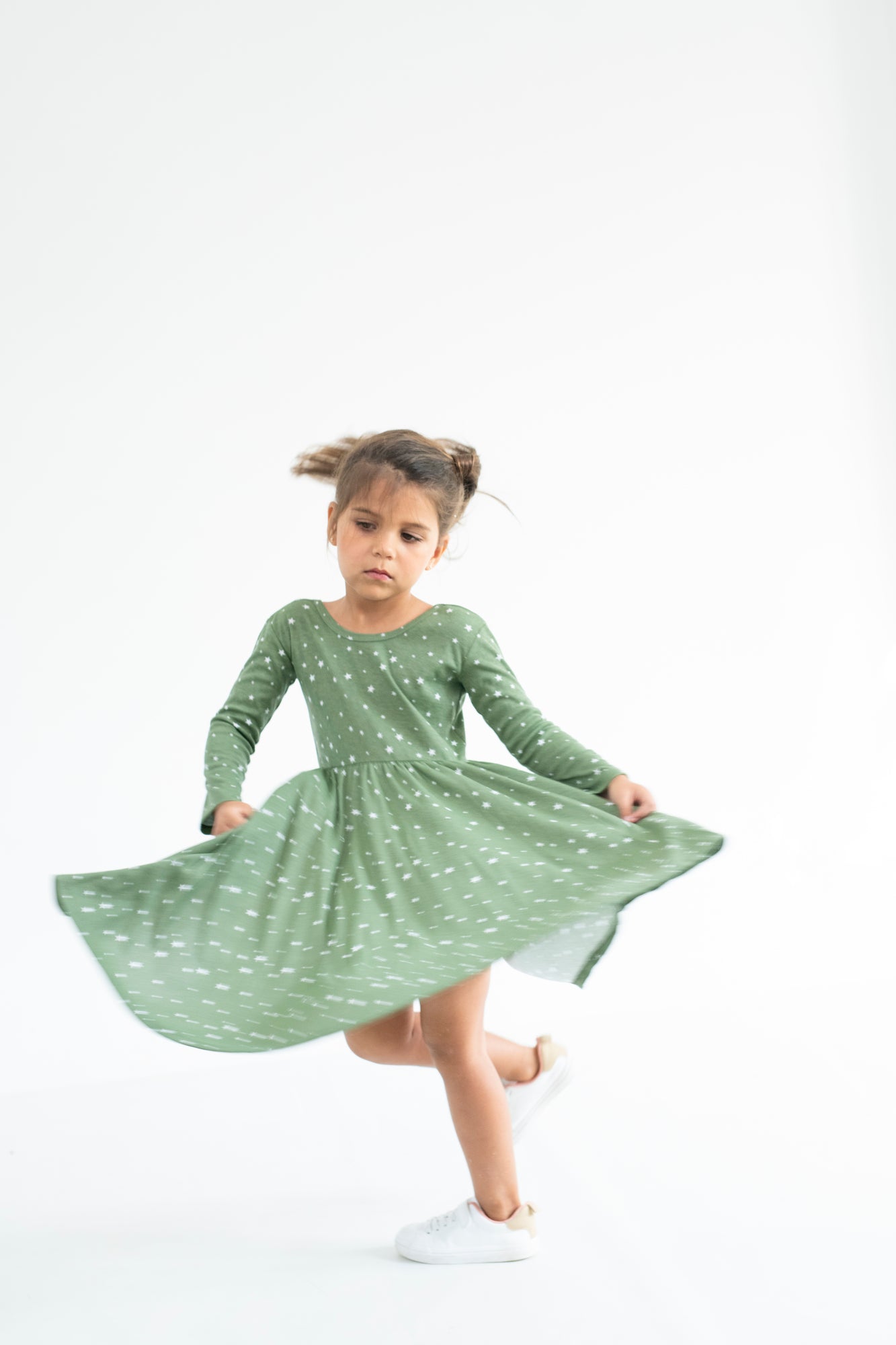 VESTIDO BALLET VERDE OLIVA